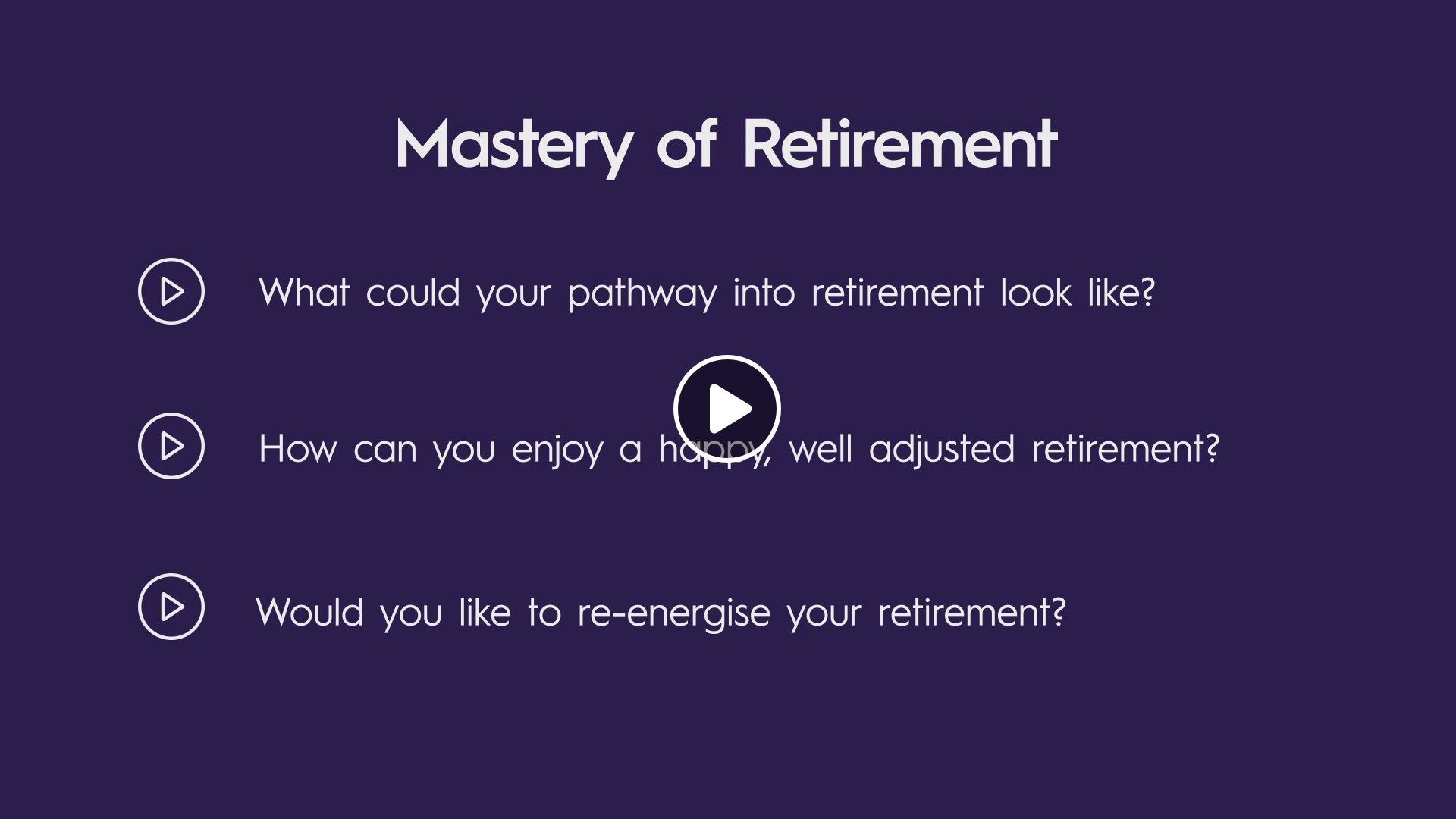 Mastery of Retirement Interactive