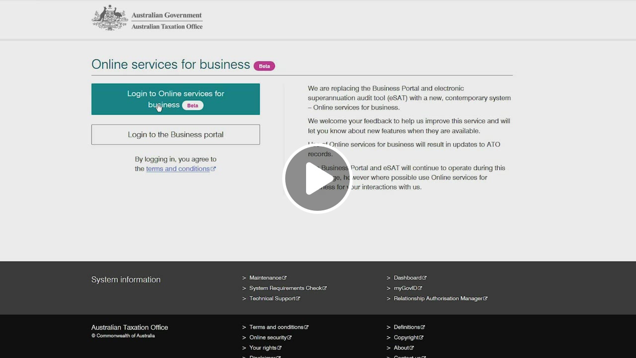 Online services for business how to lodge